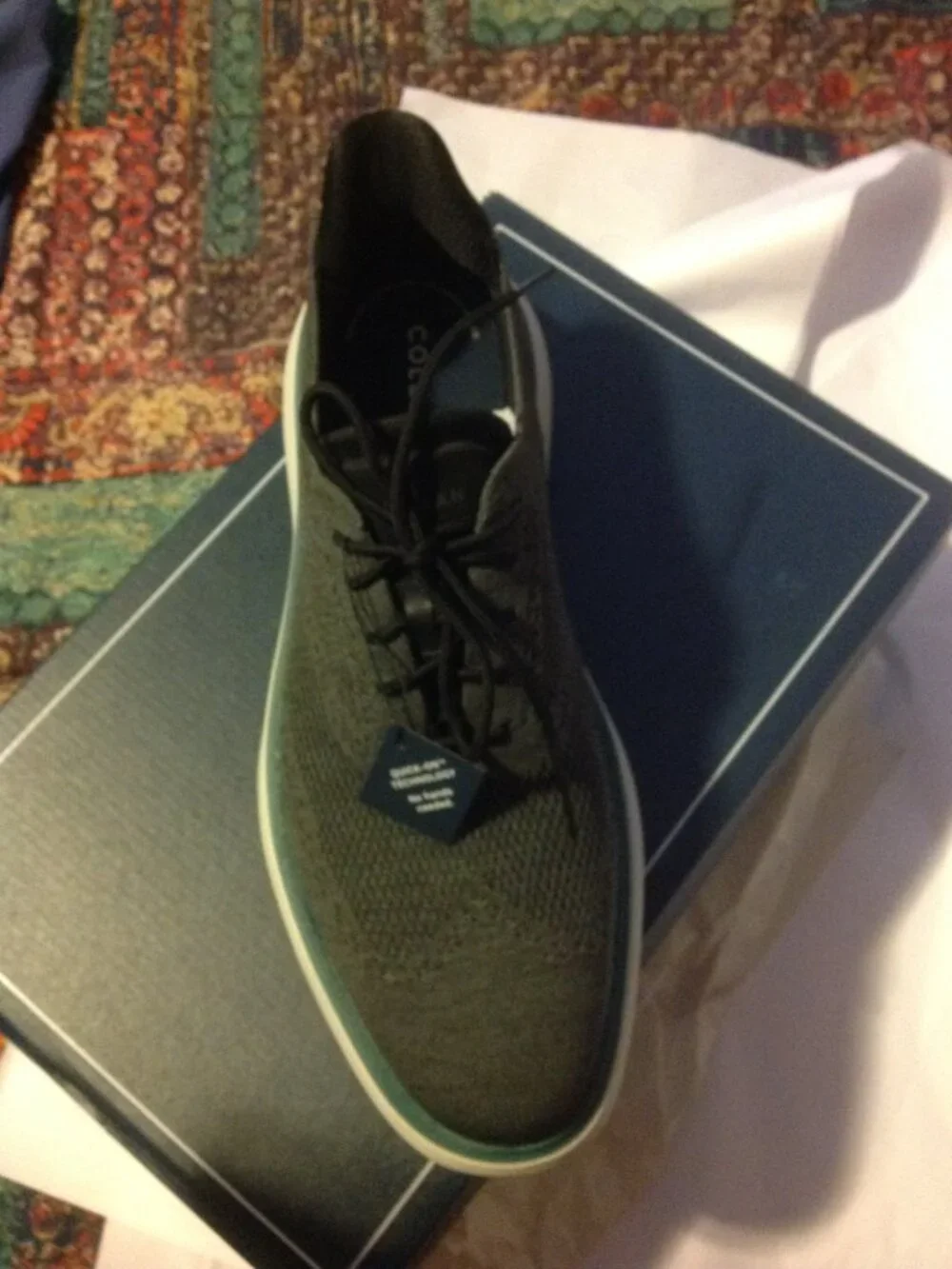 Cole Haan Men's Quick-On Gray Stitchlite Oxford Casual Shoes 11.5M - New in Box